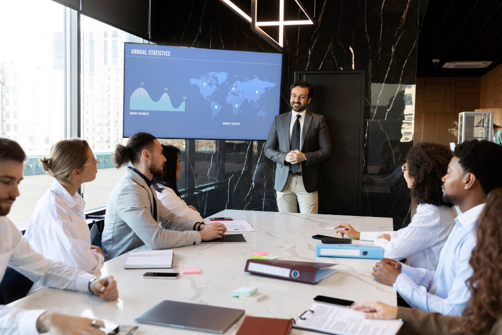 Business partners discussing company formation and ownership structure with a business attorney in Las Vegas