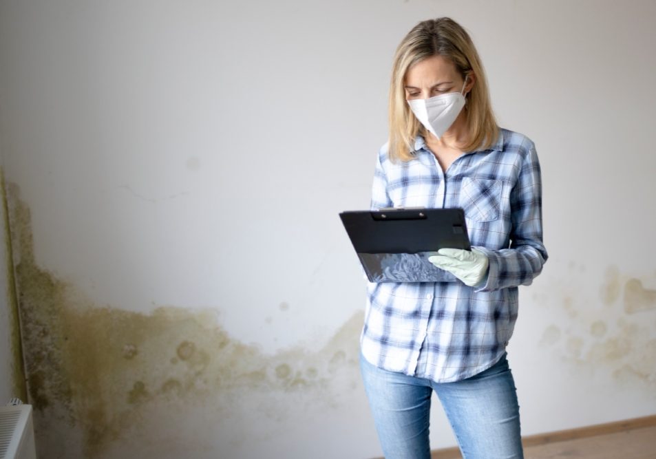Nevada mold laws: homeowner comparing a seller's disclosure form against water damage in a Las Vegas home